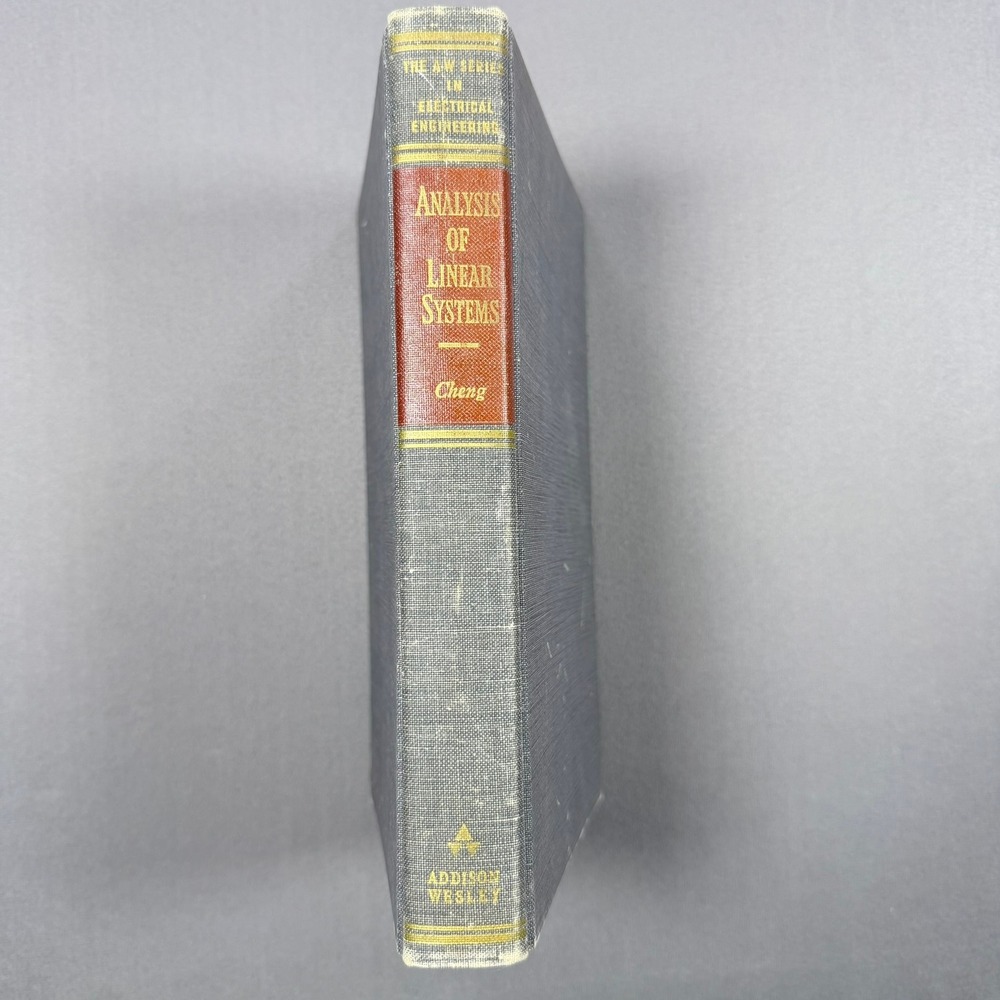 David K. Cheng Analysis of Linear Systems Hardcover 1961 2nd Printing Textbook
